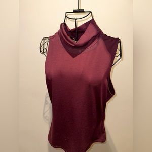Athleta maroon, mock neck tank